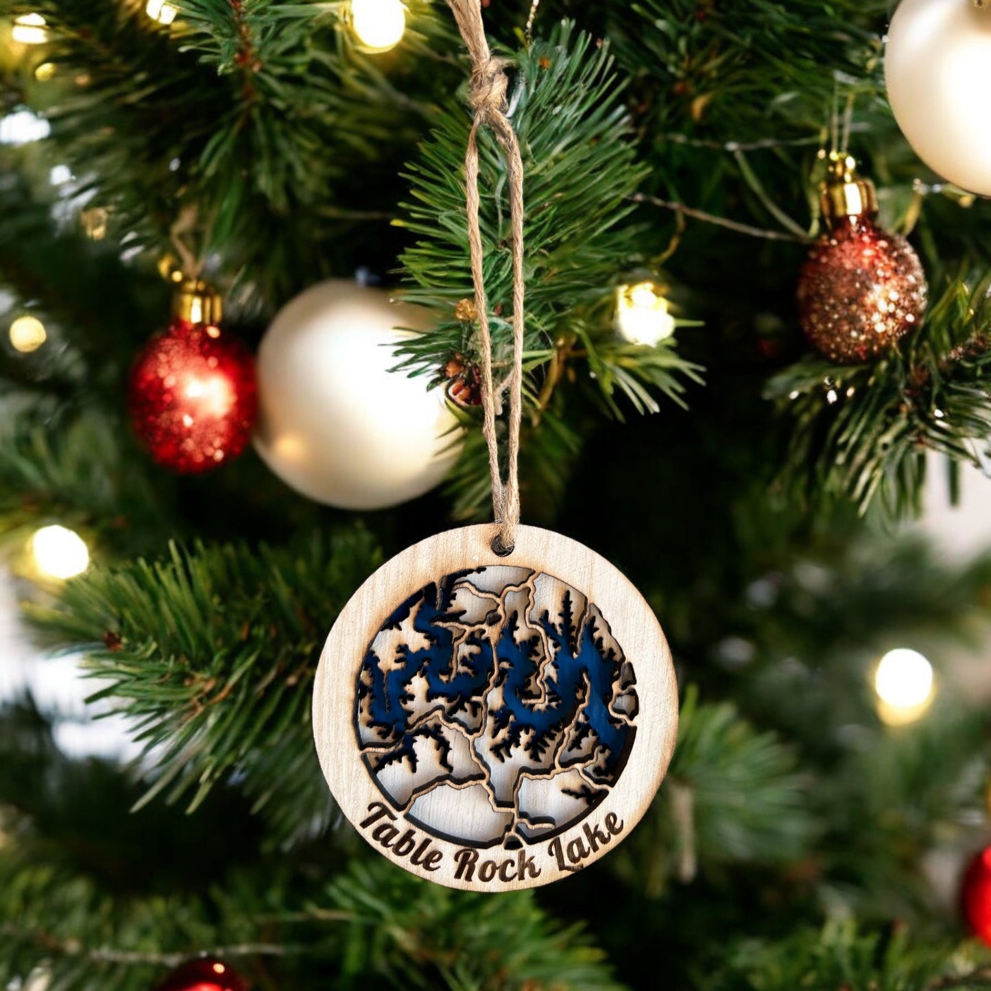 Table Rock Lake Map Ornament