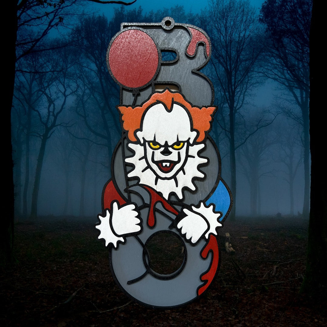 Scary Clown Boo Sign