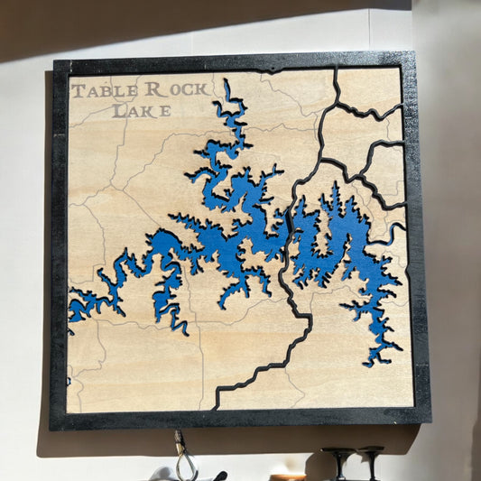 Table Rock Lake Map 12”12”