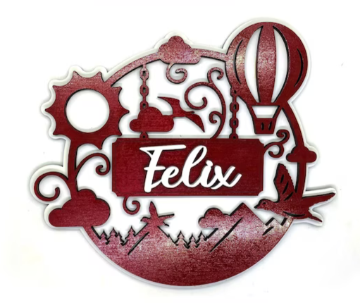 Balloon Nameplate Sign
