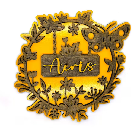 Butterfly Nameplate Sign