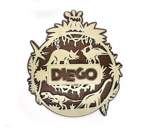 Dinosaur Nameplate Sign